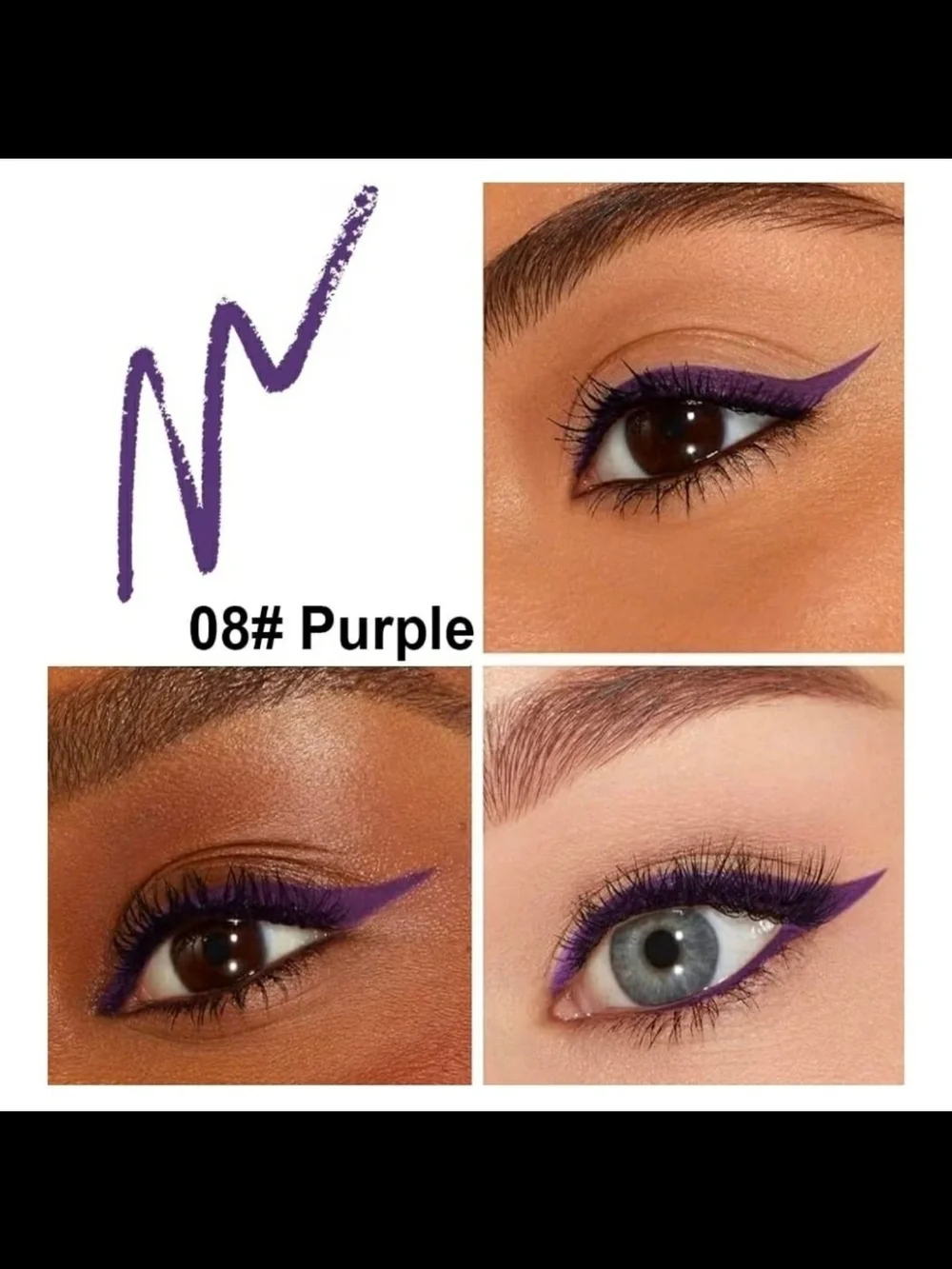 Retractable Creamy  Smudge Proof, Waterproof Eyeliner- Purple Sealed